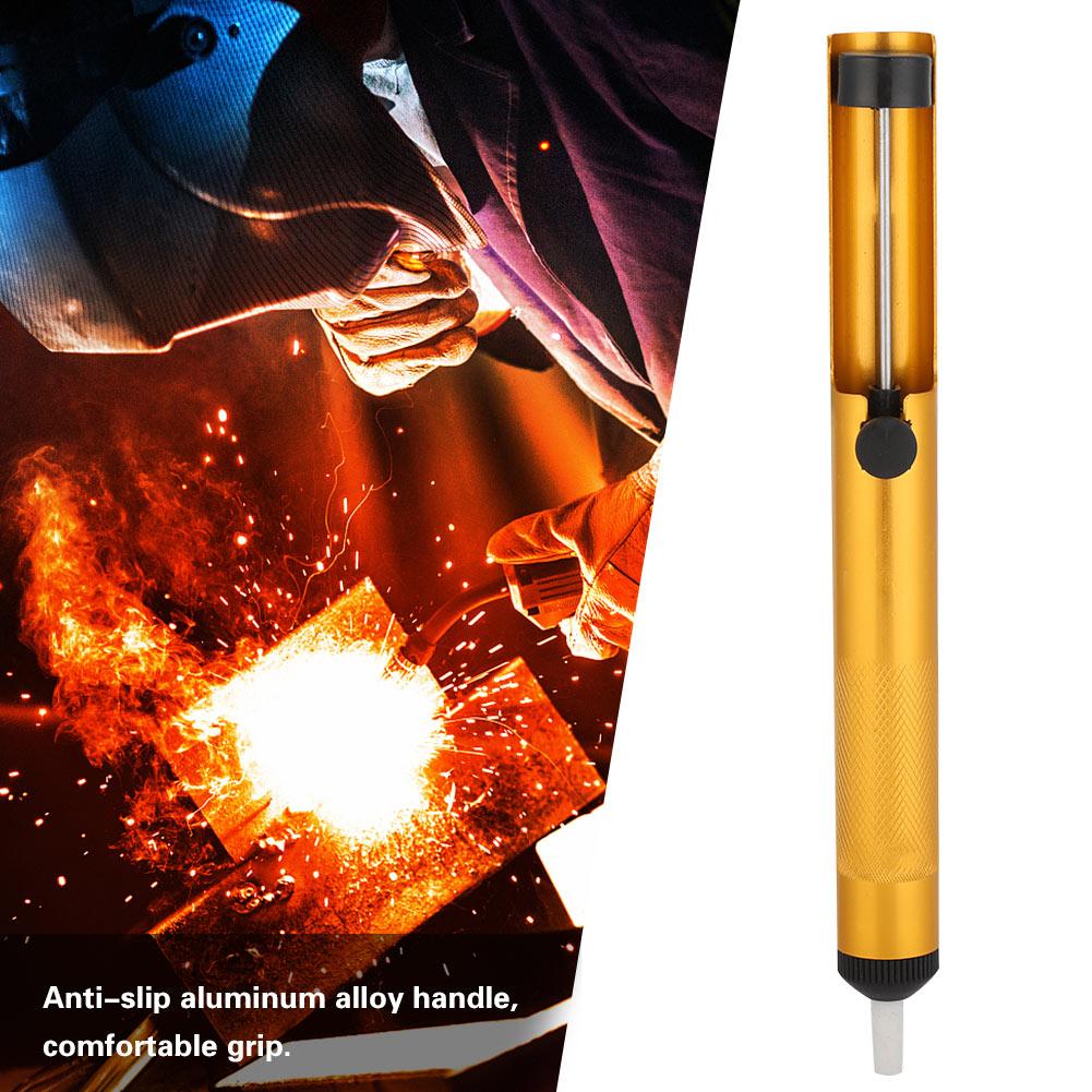 3Pcs Manual Desoldering Pump Tin Suction   Solder Removal Hand Tool (Half Aluminum Blue)