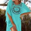 2021 Plus Size Off-Shoulder Tassel Cutout Beach Cover-up
