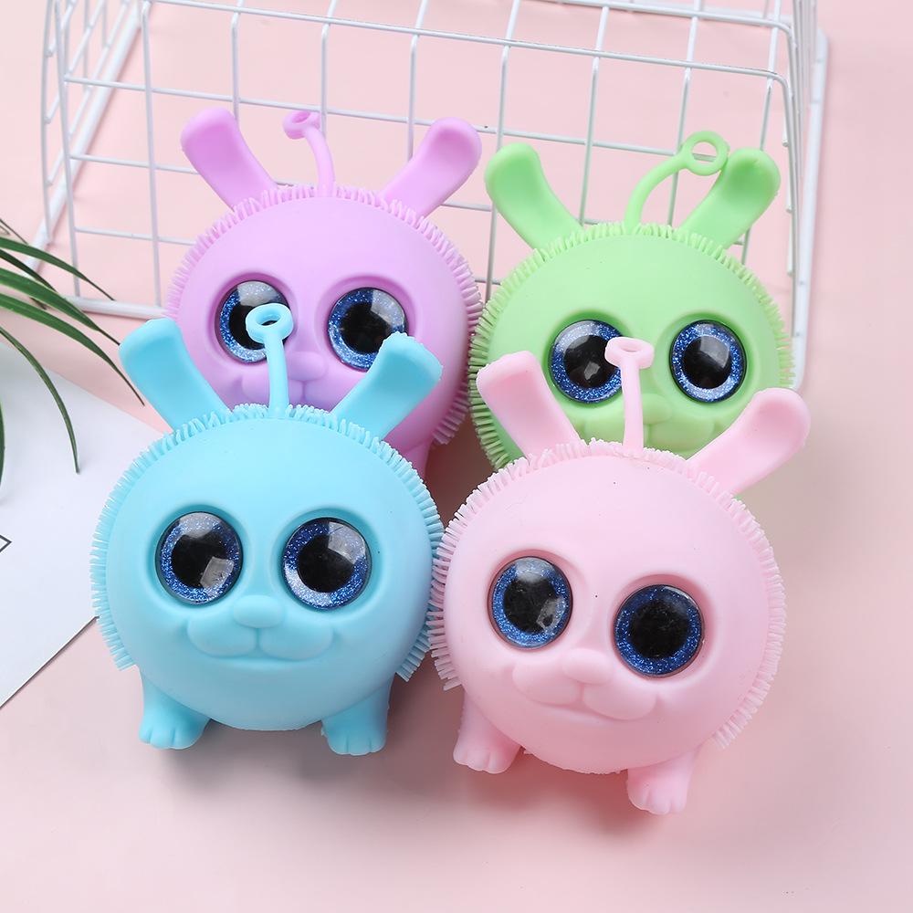 

Large-Eyed Dog Squeeze Toy: Cute Pet with Big Eyeballs for Stress Relief and Fun. Ideal for Children. 12.5*11 cm (107g) світло-рожевий колір