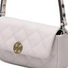 Tory Burch Metal Micro Logo Diamond Pattern Lambskin Crossbody Shoulder Bag Women Bags White 158137-100