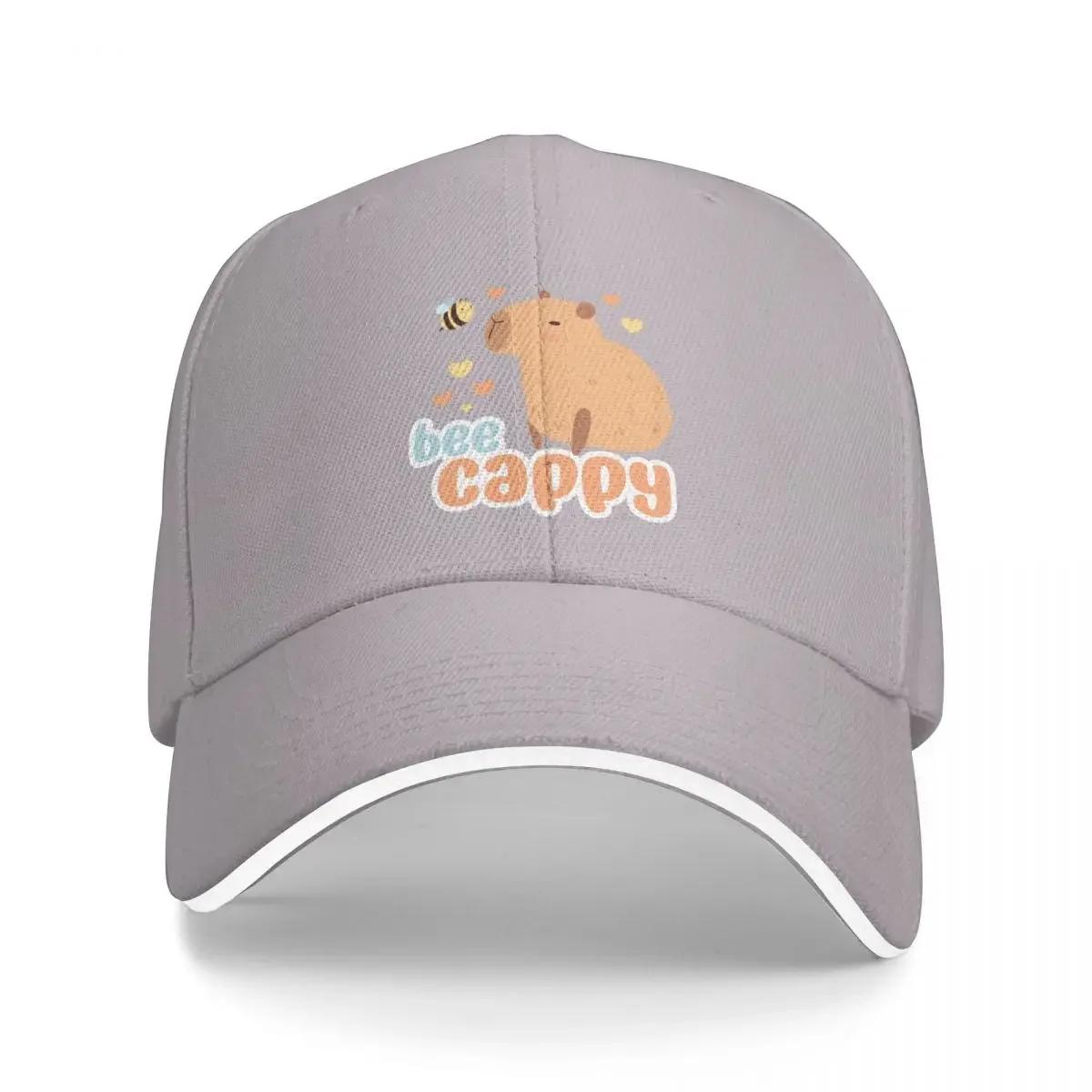 

Capibara Con Lindos Amigos De Abeja Capy De Abeja Sea Feliz Una Linda Gorra De Béisbol Enfriadora De Capibara De Dibujos A