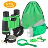 6 Stück Outdoor-Erkundungs-Fernglas-Set für junge Kinder, Bildungsgeschenk für Camping, Wandern, Grün