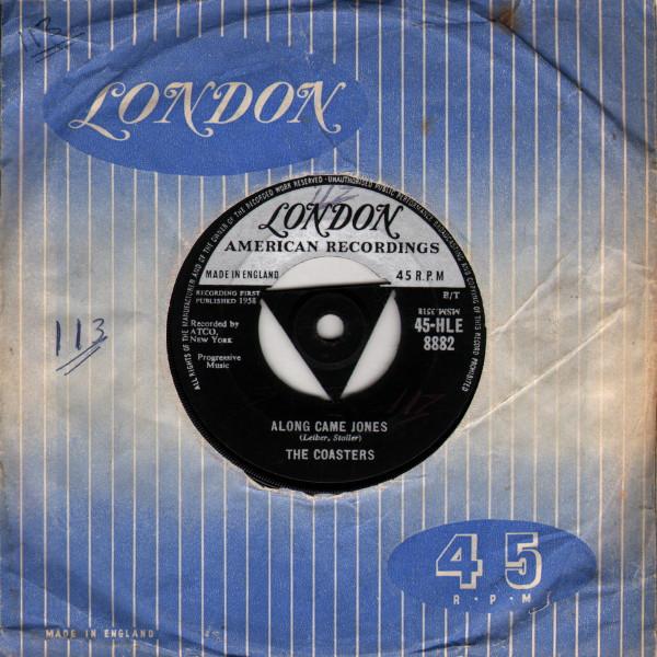 

7inch Record COASTERS - Along Came Jones 45HLE8882 London Records, 1959 UK Rock Used