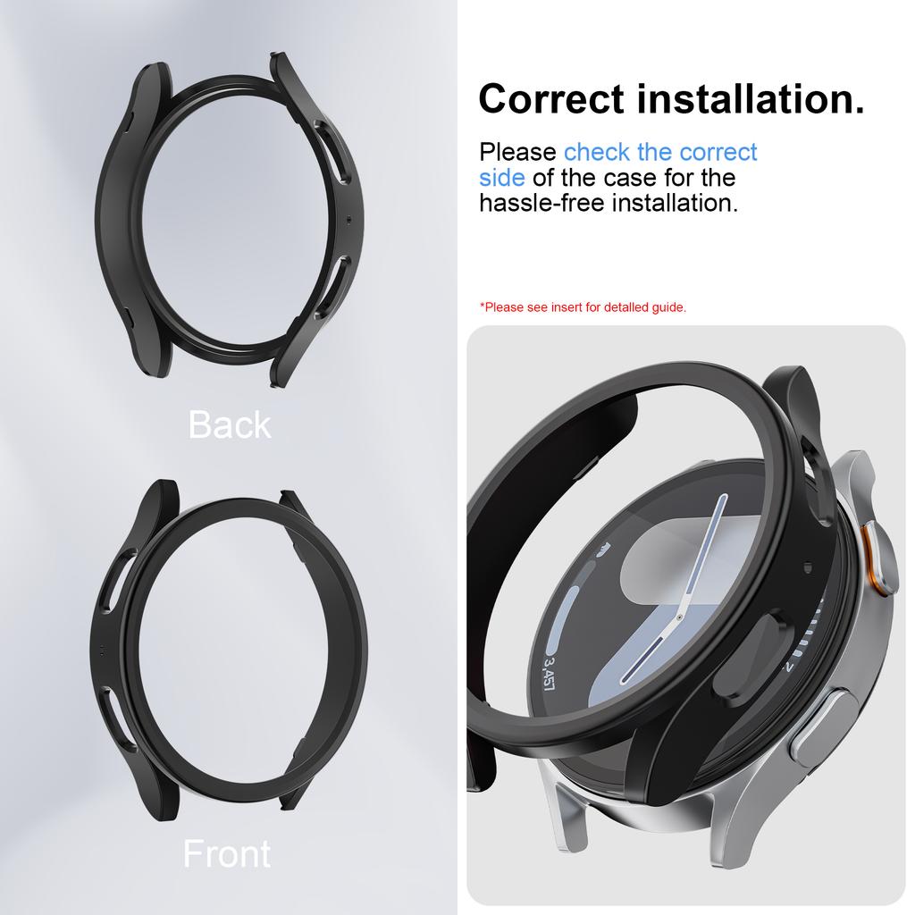 PC duté pouzdro pro Samsung Galaxy Watch 7 FE 40mm 44mm Příslušenství Rám Ochranný tvrdý nárazník galaxy Watch 7 ultra 47mm Kryt