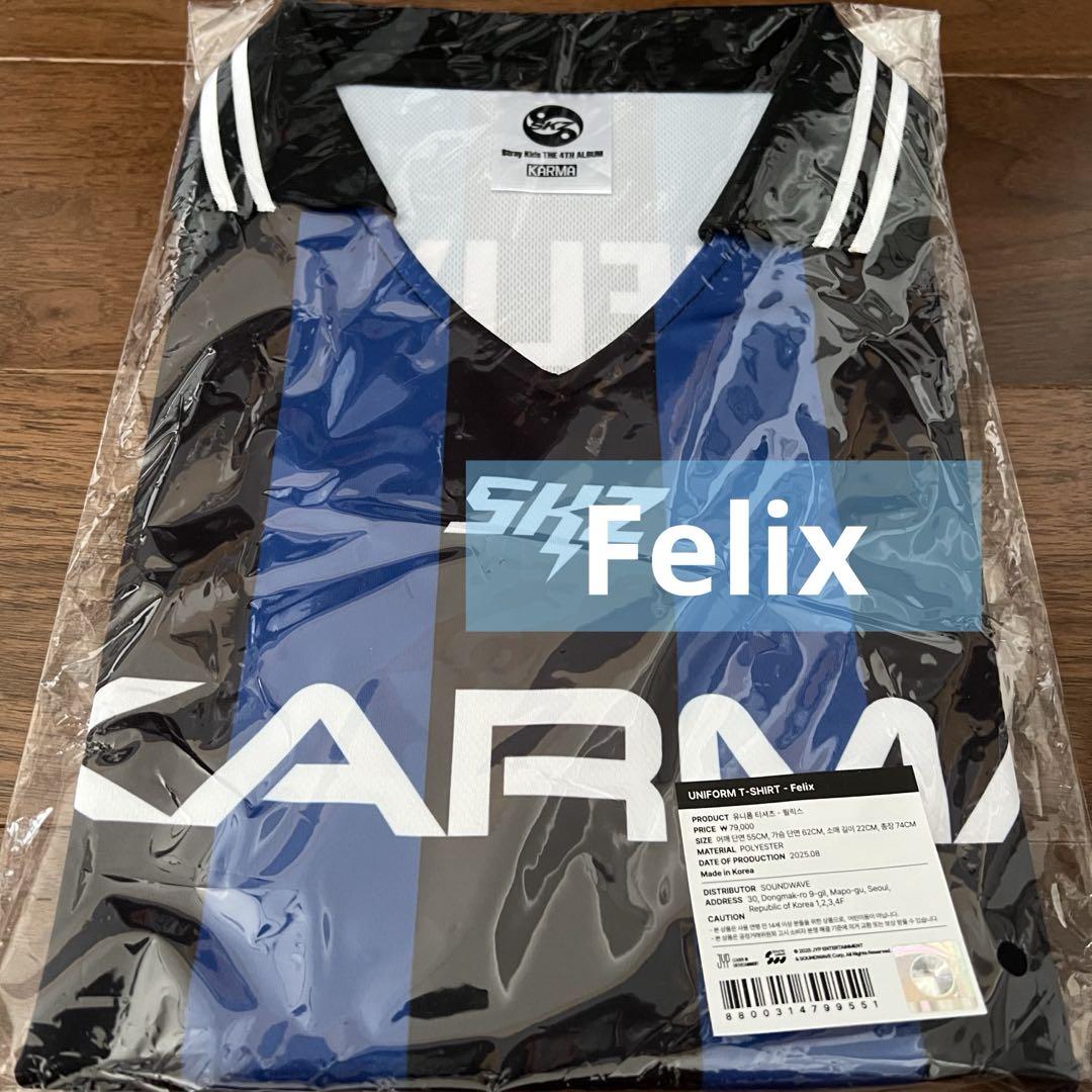 

[USED] straykids KARMA Pop-Up Uniform T-Shirt Felix