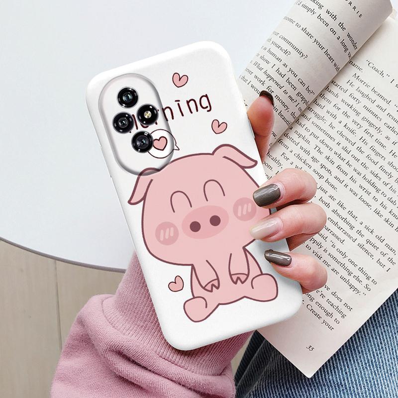 For Honor 200 Case Honor200 Phone Cover Popular Flower Lovely Cartoon Cat Soft Silicone TPU Funda For Honor 200 Protector Bumper