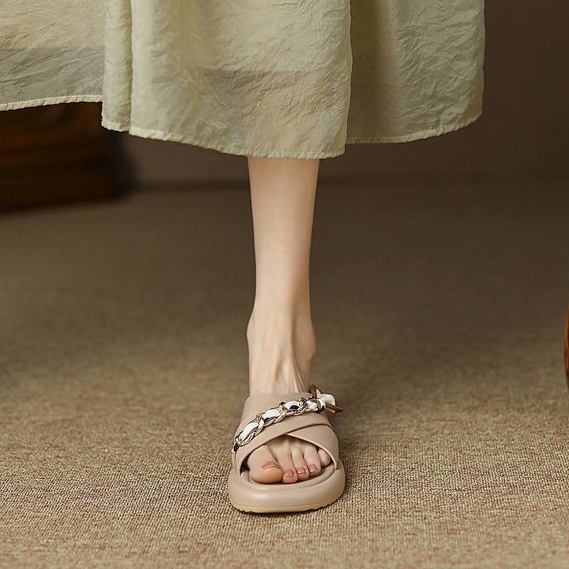 Мюли Krazing Pot из микрофибры с открытым носком на низком каблуке — фото 9