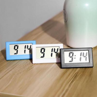 Desktop Clock Digital Quiet Digital Car Clock With Button Battery Liquid Crystal Small Battery Clock For Students Exam Supplies