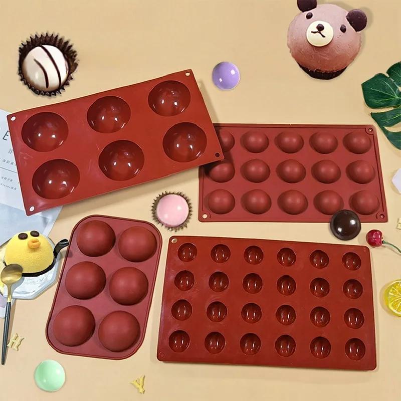 3D Kugel Runde Halbkugel Silikonform Halbkugel Kuchenform Kuppel Backformen DIY Pudding Süßigkeiten Gelee Küche Backwerkzeug