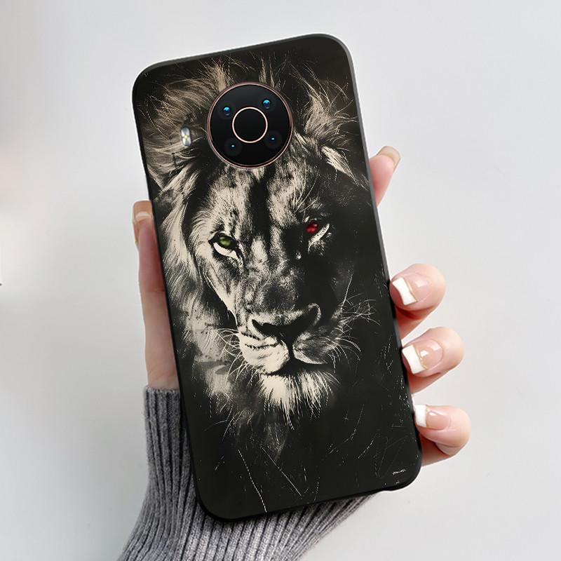 Viral Black Case For Nokia X20/Nokia X10 Fashion Dragon Kin Pattern Jelly Shell For Nokia X100 Shockproof Soft Cover