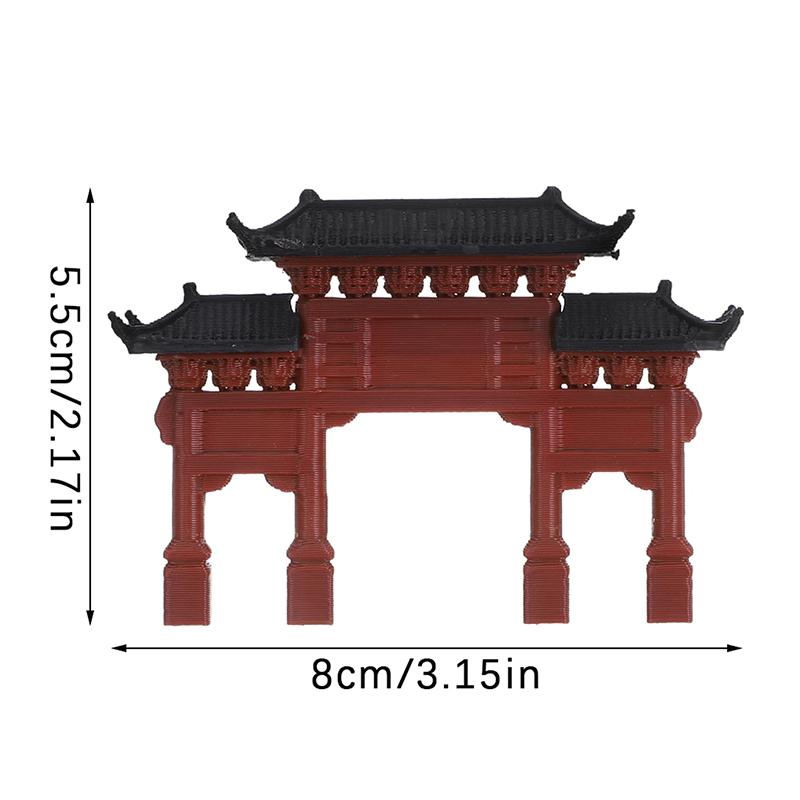 Mini Oblouk Socha Model Starověké Budovy Dekorace Japonské Zahrady Dekorace Akvária Mini Pamětní Brána Miniaturní Dekorace Akvária