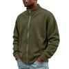 Men's Retro Corduroy Zip Cardigan with Two Pockets Casual Sweater