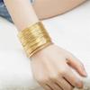 Bracelets Ouverts Multicouches Exagérés Métal Couleur Or Hyperbole Femmes Bracelet Géométrique Joncs Pulseiras Bijoux