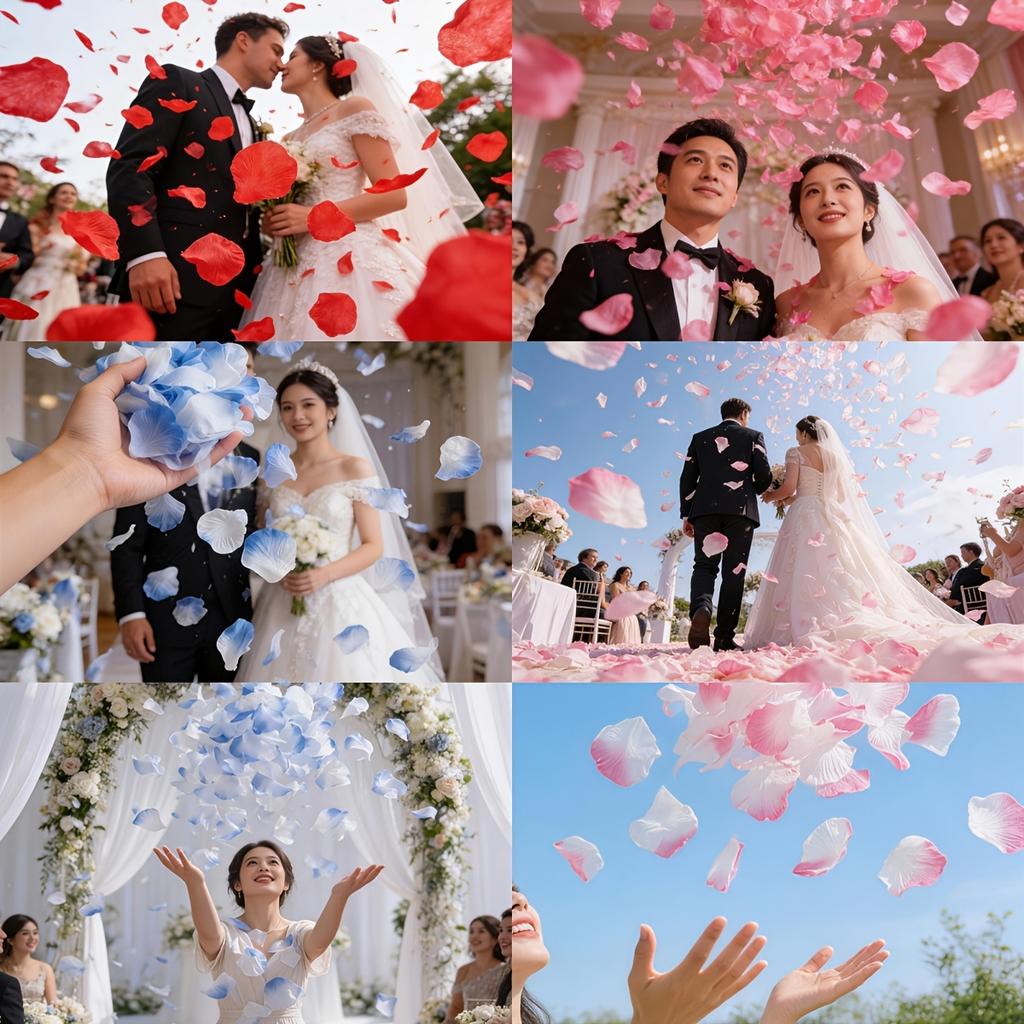 1 pièce 1000 pièces/paquet Pétales de Fleurs Artificielles | Roses de Mariage Roses Artificielles Pour Fiançailles Demande en Mariage Et Saint-Valentin Fabriqués en Plastique