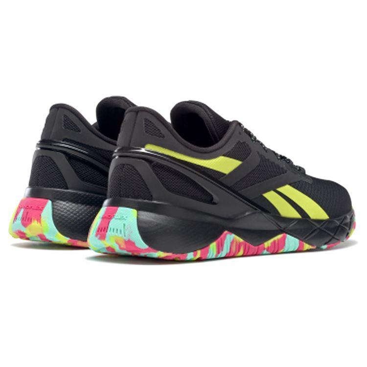 Reebok Nanoflex TR Czarne Limonkowe Moro Męskie Sneakersy Core-Black Obuwie-Białe Pure-Grey-6 GX7549