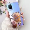 For Vivo V21 4G Case V2066 V2108 New Luxury Flowers Painted Cover Soft Slim Phone Case For Vivo V21e V2061 V 21 VivoV21 e Fundas
