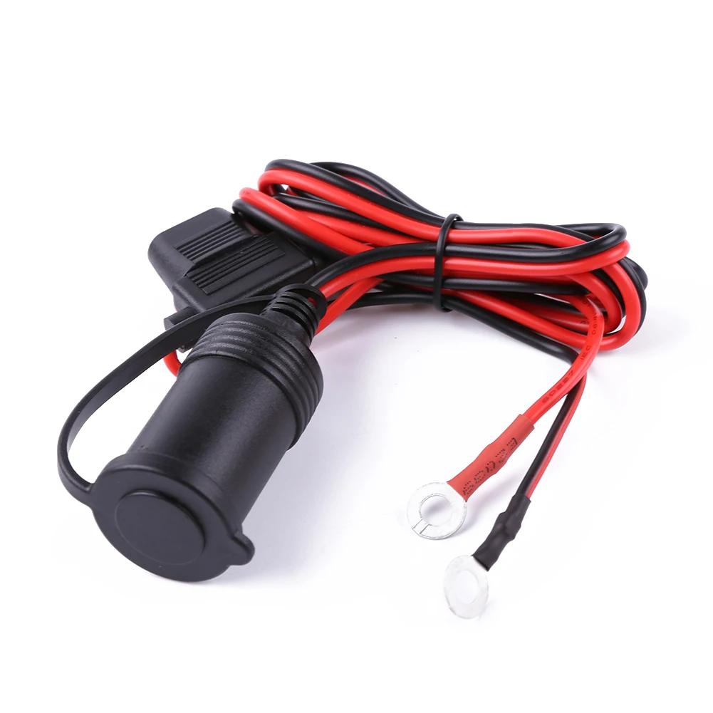 12V 24V Car Motorcycle Truck Boat Cigarette Lighter Socket with 10A Fuse+Wire