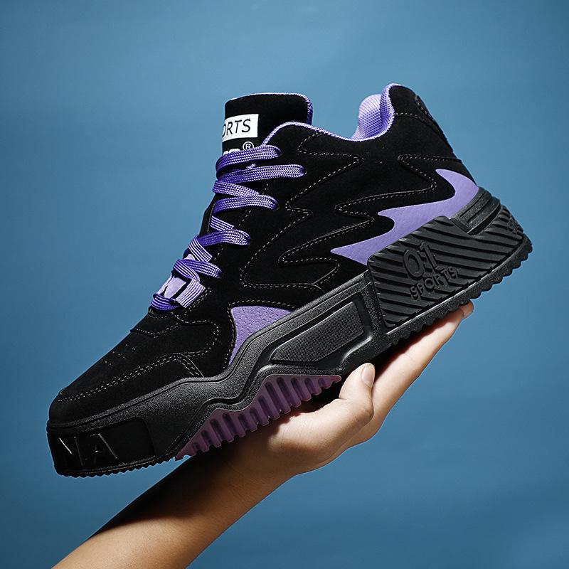 

Модная мужская обувь Весна Осень Новые сезоны Старая обувь Мужская повседневная обувь Толстая подошва Ins Супер Красная спортивная обувь Обувь Мужчины Кроссовки 44 чёрный