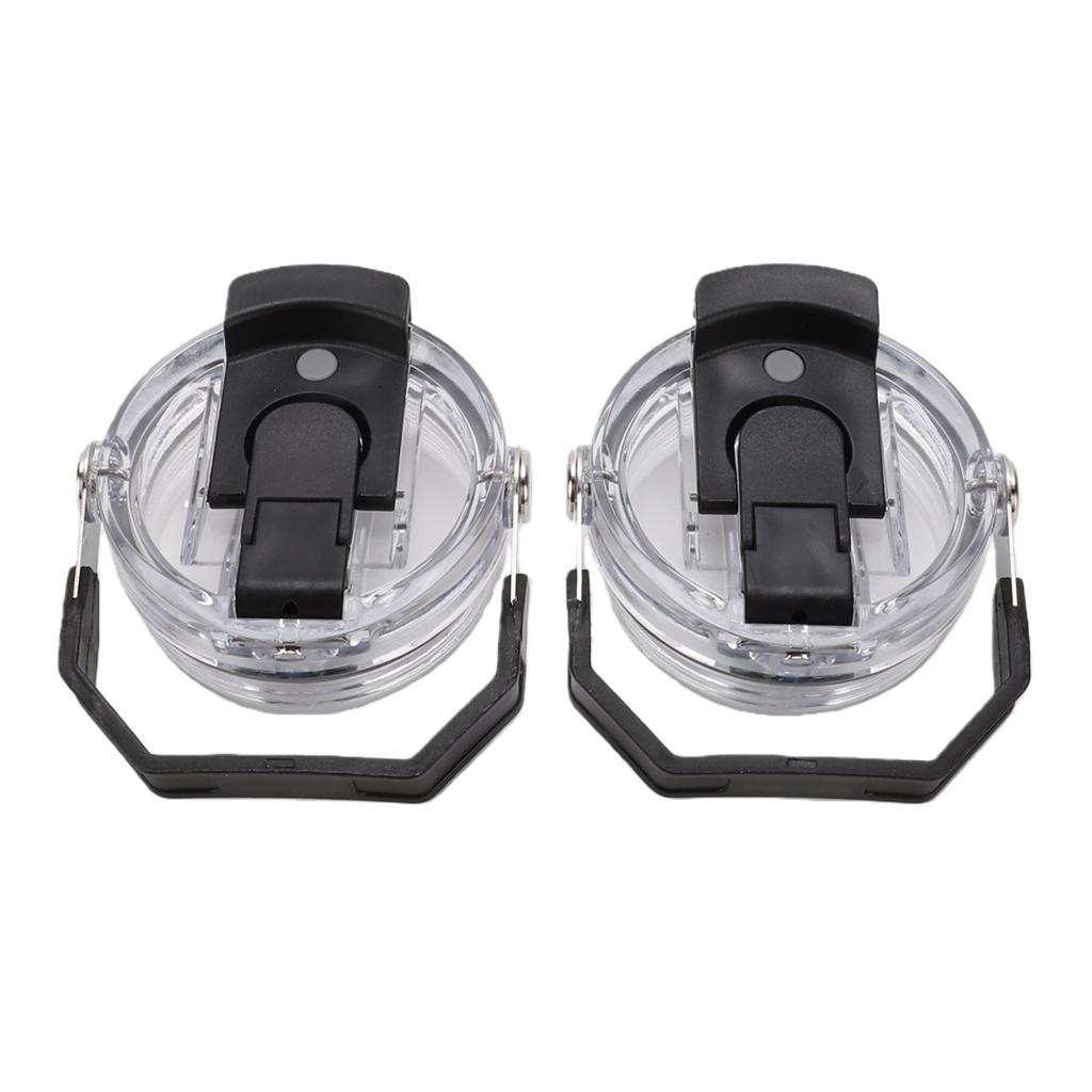 2pcs Replacement Flip Straw Lid with Handle Leakproof Flip Top Water Bottle Lid for 30oz Stainless Steel Cup