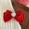 Cloth Velvet Red Bow Hairpin Plush Ancient Style Hairpin Cute Hanfu Hair Sticks  Baby