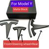 Tesla Front Emblem For Rear ModeY Model 3 Hood Cover Emblem Sticker Styling Body Rear Trunk Badge Decal Accessories ABSQ