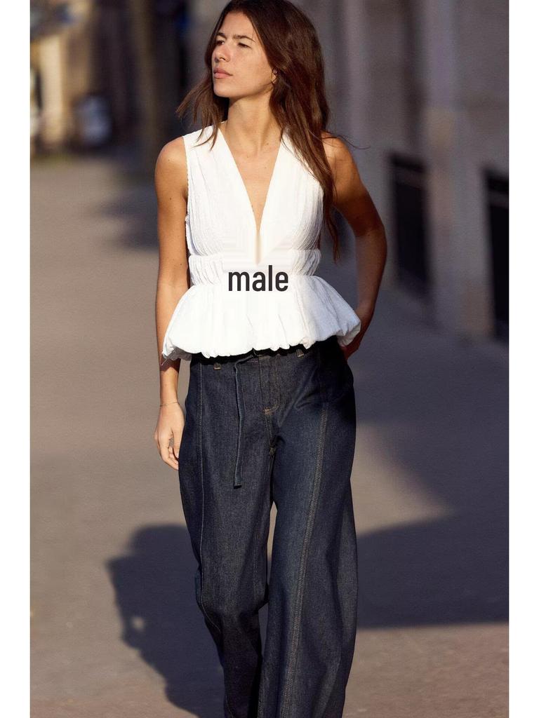 Spring 2025 European & American Backless Bow Vest - French Design