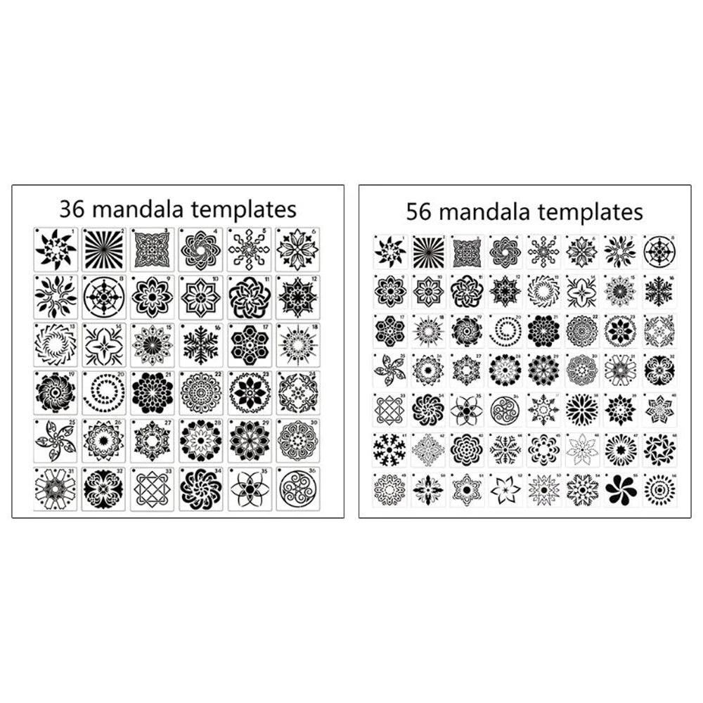 Craft Card Making Painting Template Painting Stencils Hollow Drawing Tool Mandala Pattern