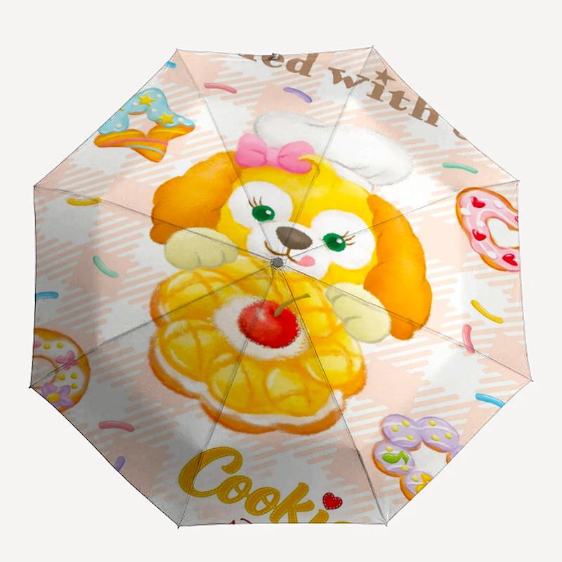 1pc CookieAnne Filled with Joy Automatic Opening and Closing Umbrella, Lightweight 3-Fold, With Cute Cartoon Characters, Suitable for Home,