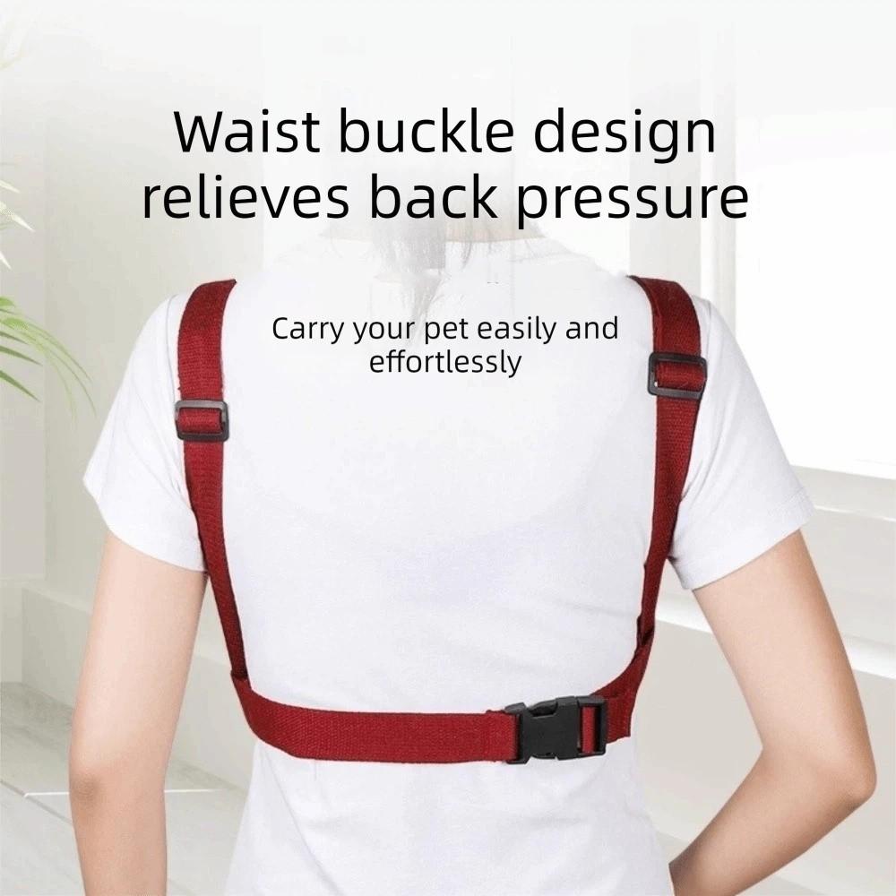 Breathable Mesh Dog Front Carrier Adjustable Strap Portable Dog Carrying Bag Hands-free Double Shoulder Pet Outdoor Backpack
