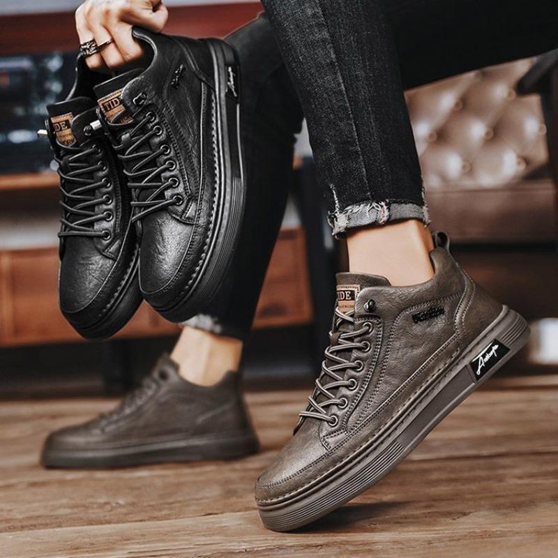 Fashion Works Boots for Men Spring Men Casual Sneakers Classic Bussiness Leather Shoes Oxford Shoe Ankle Boots Zapatos De Hombre