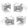 4Pieces 1 Inches White Blind Brackets Metal Construction for Enhancing Home Aesthetic