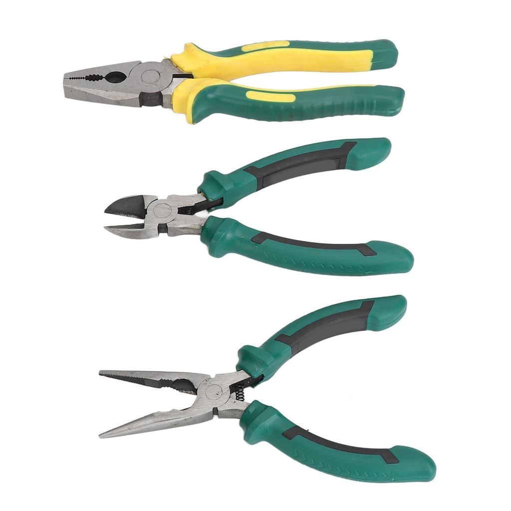 3PCS Plier Set 6 Inch Diagonal Cutting Needle Nose 8 Inch Wire Plier Multifunctional Electrician