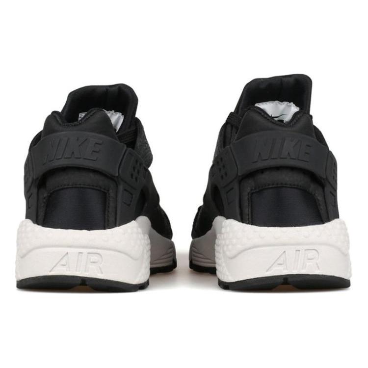 New Nike Air Huarache Run Premium Black/Black Light Bone Women's 683818-010