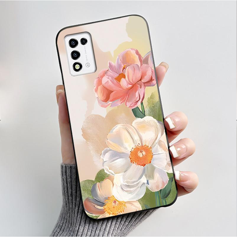 Phone Case For ZTE Libero 5G III A202ZT / Libero 5G II A103ZT Casing Fashion Butterfly Flower Black Soft TPU Case Silicone Cover