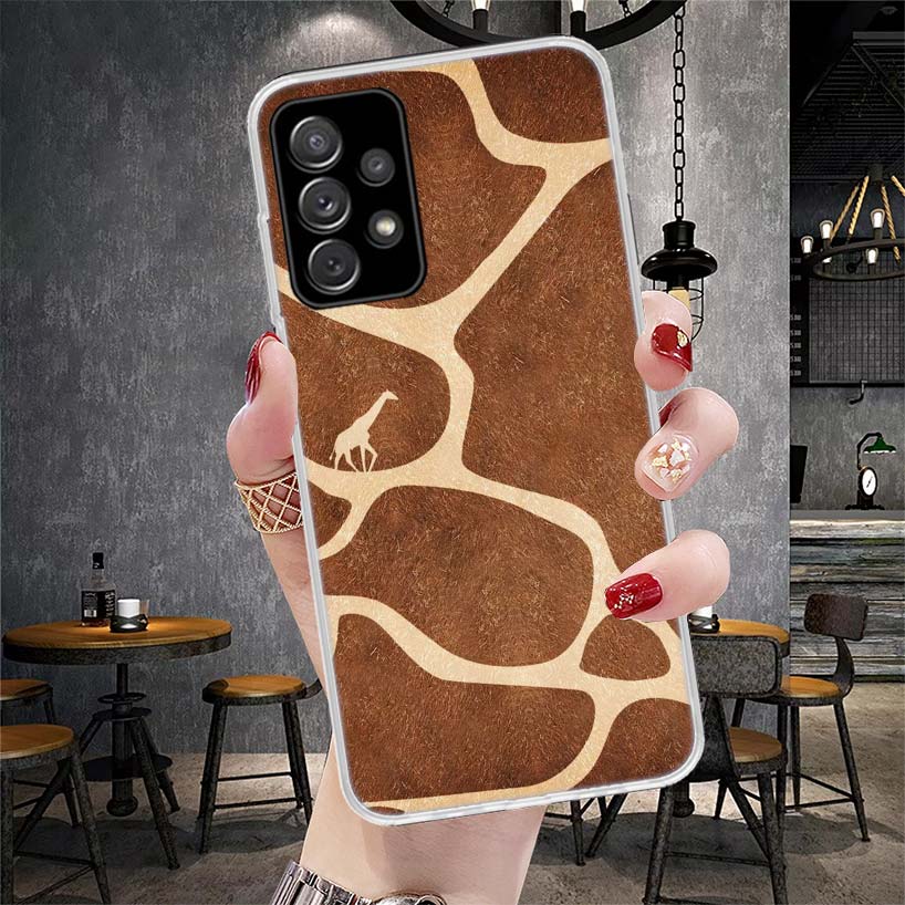 Cute Cartoon Giraffe Animal Soft Phone Case For Samsung Galaxy A12 A22 A32 A52 A72 A02S A51 A50S A71 A70 A31 A20S Note 20 Ultra