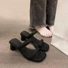 Fashion Cool Slippers for Women In Summer 2025 New Style for Outdoor Fashion French Retro Temperament High-heeled Shoes for Women