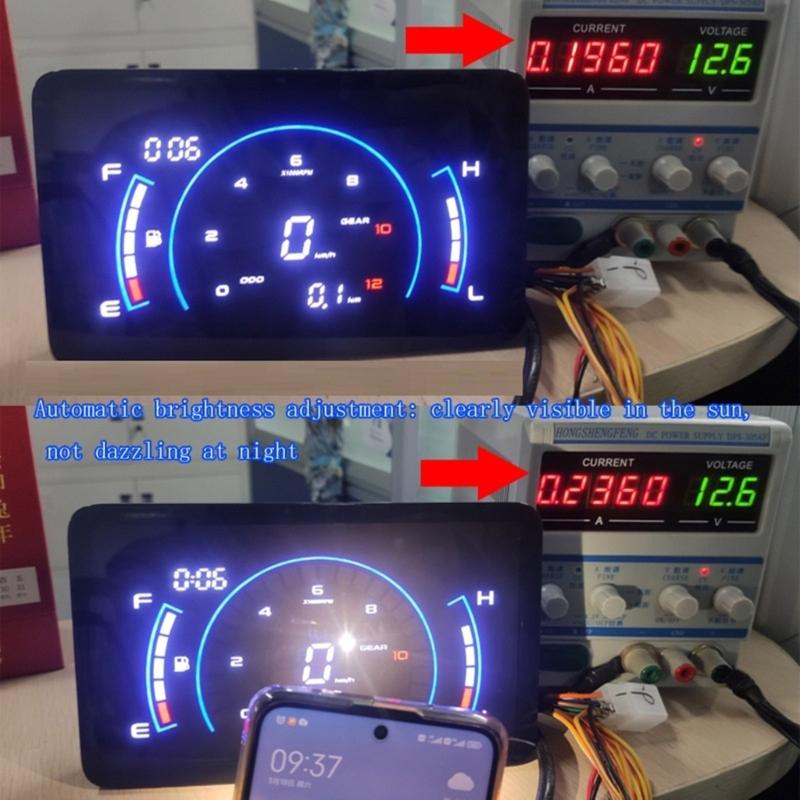 Motorcycle Digital Instrument Panel 12V Speed and Mileage Display Suitable for CG125, ITALIKA EX125 FORZA125 FT125 Bikes