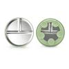 Stainless Steel Divided Children's Plate with Silicone Suction & Non-Slip Heat Insulation