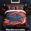 Amerikanisches Patriotisches Thema Benutzerdefinierter Text Oder Name 3-teiliges Bettwäsche-Set, 1 Spannbettlaken & 2 Kissenbezüge Personalisierte Heim-Bettwäsche