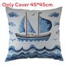 Ocean Series Decorative Pillow For Living Room Modern Plush Cushion 45x45cm