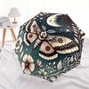 1pc Moonlit Moth Automatic Open/Close Umbrella with Windproof, Functional Design, 8-Rib Sturdy Canopy