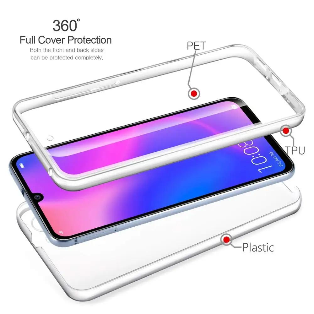 Чехол 360 градусов для всего тела для Huawei P30 P20 Pro Lite Двусторонний Силиконовый ТПУ Прозрачный Coque для Mate 30 20 10 Lite Y6 Y7 Y8 Funda