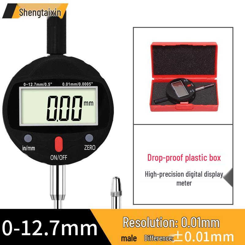 Shengtai Xin Waterproof Digital Dial Indicator Micrometer Set - High Precision Electronic Height Gauge Calibration Tool Basic Model