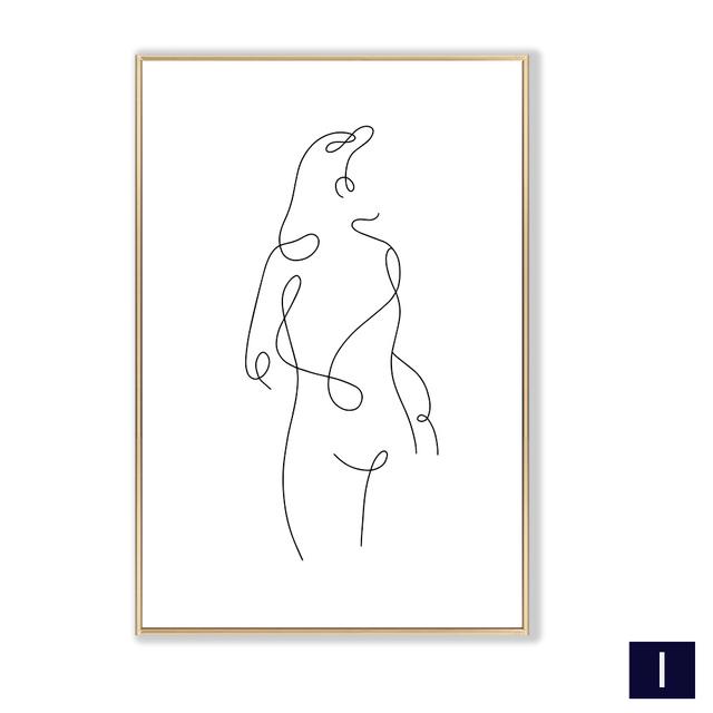 Abstrakte Frau Körper Eine Linie Zeichnung Leinwand Malerei Weibliche Figur Kunstdrucke Nordic Minimalistischen Poster Schlafzimmer Wand Kunst Dekor
