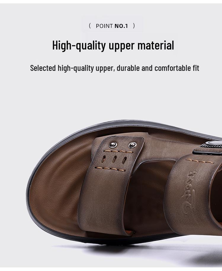2026 Summer Men's Breathable Dual-Use Beach Sandals - Versatile Non-Slip Outdoor Slippers