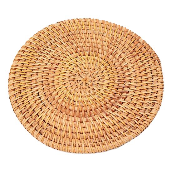 Handwoven Coir Tea Coaster Heat-Resistant Natural Bristle Mat for Teapot Cups Rustic Palm Fiber Pad for Tea Ceremony Absorbent Eco-Friendly