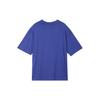 Nike Sportswear Letter Logo Print Loose Short Sleeve Drop Shoulder T-Shirt Women Tops Fitness-Blue FQ7011-431