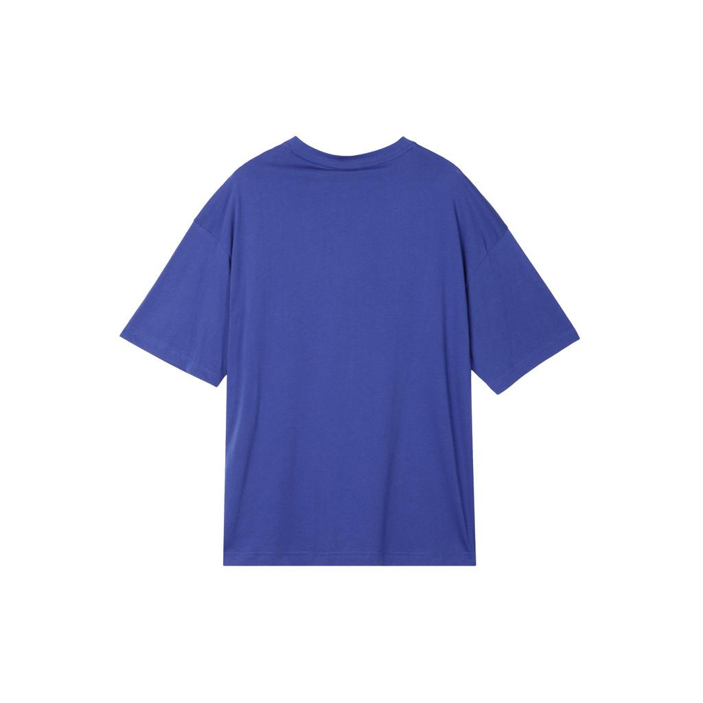Nike Sportswear Letter Logo Print Loose Short Sleeve Drop Shoulder T-Shirt Women Tops Fitness-Blue FQ7011-431