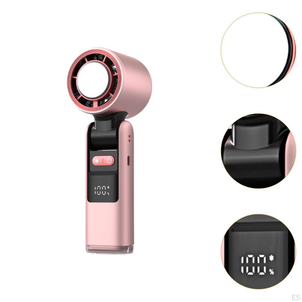 Handheld Personal Turbo Fan 1-100 Speed Brushless Motor Multifunctional for Travel Camping with