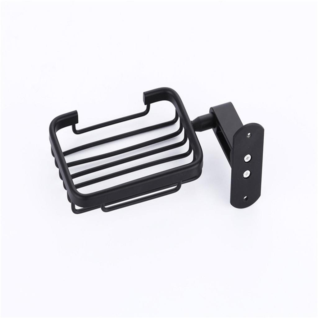 Sanitary Ware Bathroom Wall Hanging Kitchen And Bathroom Hardware Soap Net Soap Rack Space Aluminum Black